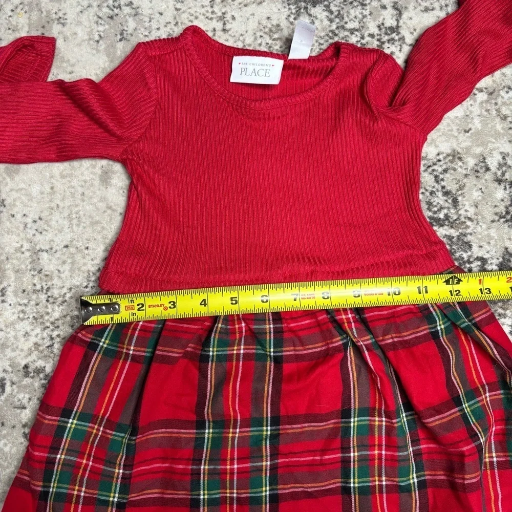 The Children’s Place Red Green Plaid Holiday Christmas Dress Size 2T